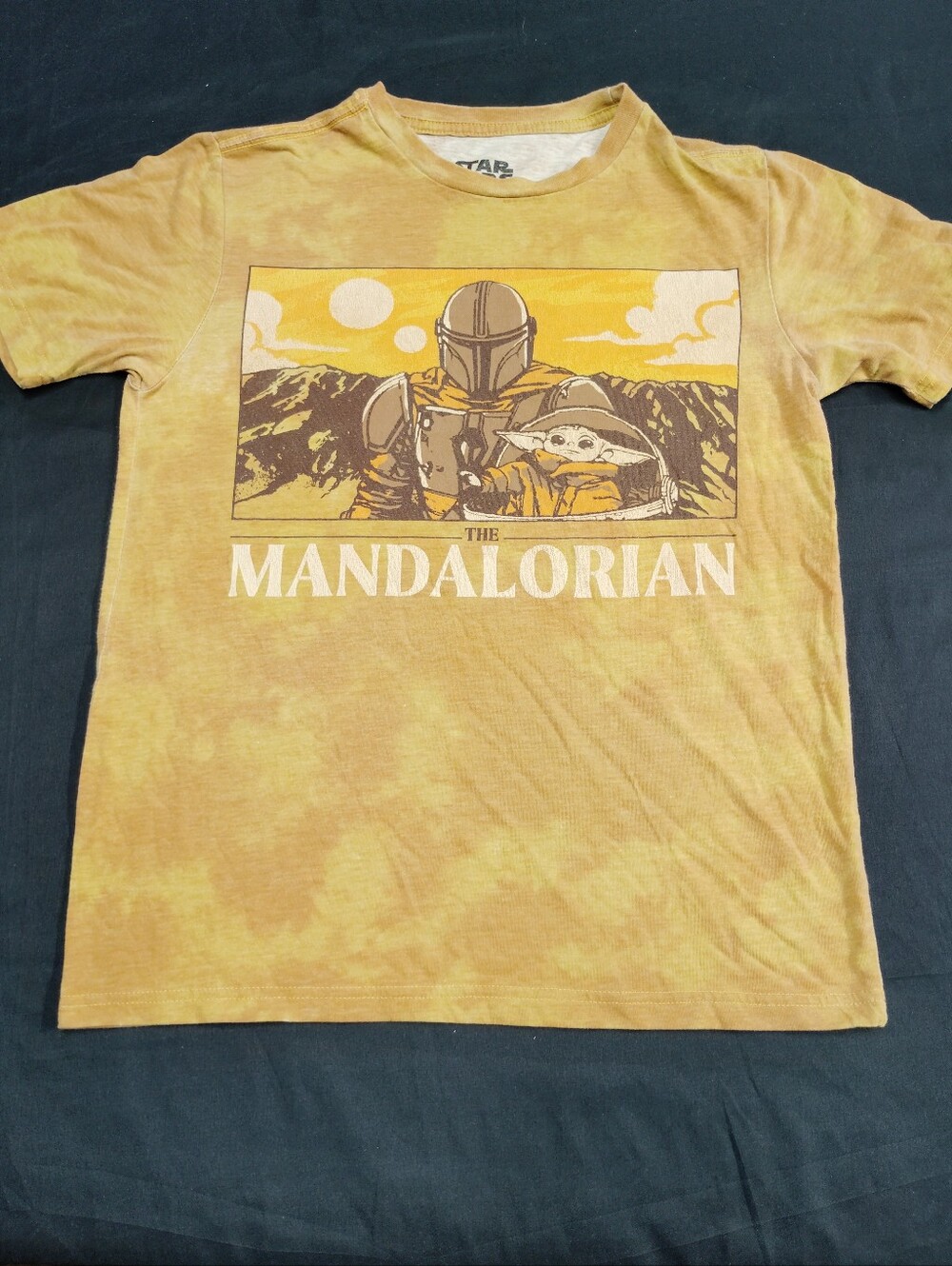 MAD Engine The Mandalorian Star Wars Graphic Tee in Yellow